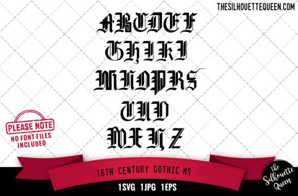 16th Century Gothic Graphics for Crafts & Branding