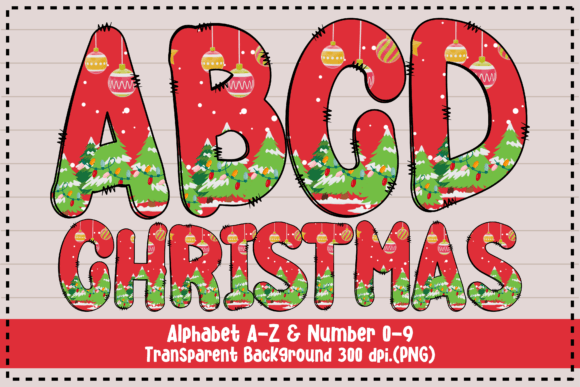 Christmas Doodle Letters: Festive Graphics & Illustrations