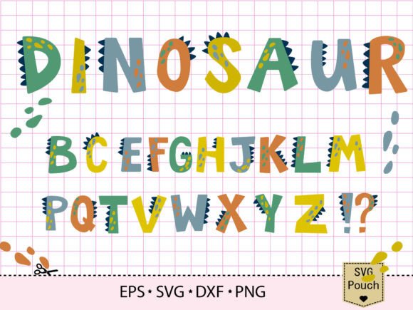 Dinosaur Full Font SVG: Graphics for Crafts & Brands