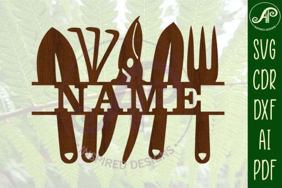 Garden Tools Name Sign SVG: Laser Cutting & Signs