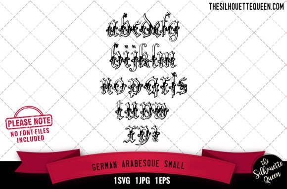 German Arabesque Small Alphabets: Graphics for Crafts