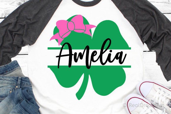 Girl Shamrock Monogram Svg: Graphics & Print Templates