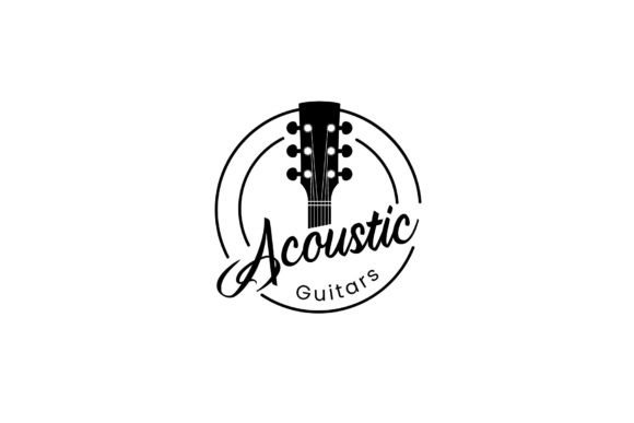 Guitar Logo Vector Icon: Graphics for Logos