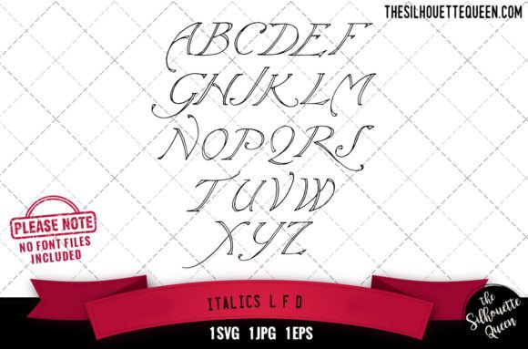 Italics. L.F.D Alphabets: Premium Graphics for Crafts