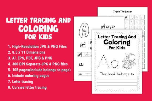 Prek Graphics Review: Letter Tracing with Guide for Kids