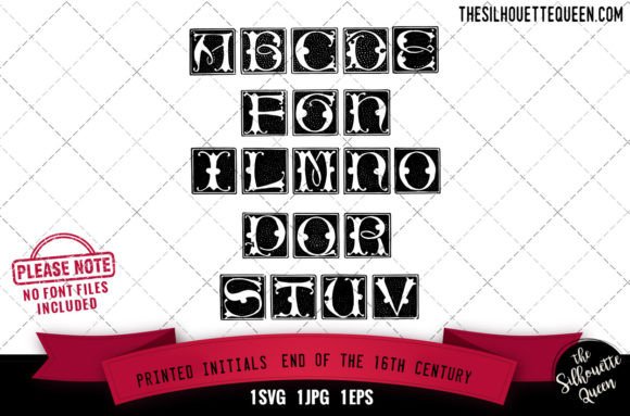 Printed Initials: End of 16th Graphics for Crafts