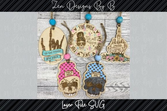 Skeleton Car Charm: Laser Cutting & Home Decor