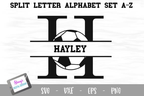 Soccer Monograms: Split Letters for Crafts & Graphics