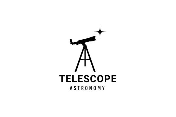 Telescope Logo Vector Icon for Graphics and Logos