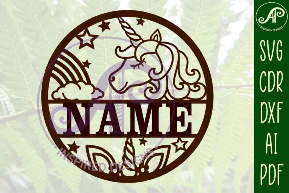 Unicorn Name Signs for Laser Cutting & Blog Graphics