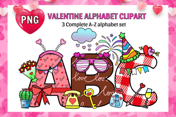 Valentine Doodle Fonts: Graphics for Crafts